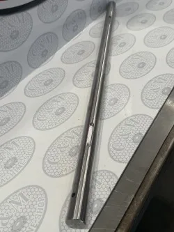 Stainless Steel Shaft for Jaw Carrier 1" x 26.875 Long, with 2 Keyways & 2 Tapered Holes (Only Shaft), Hayssen part number 03026E1891